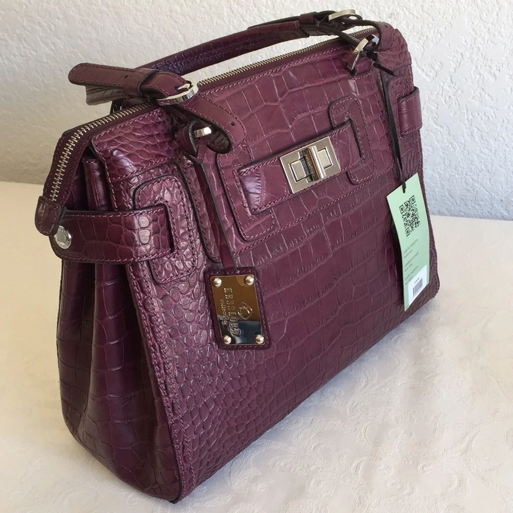 Kesslord croc embossed leather tote